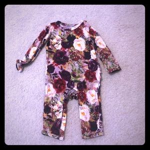 Posh Peanut Gracie Floral Ruffled Romper